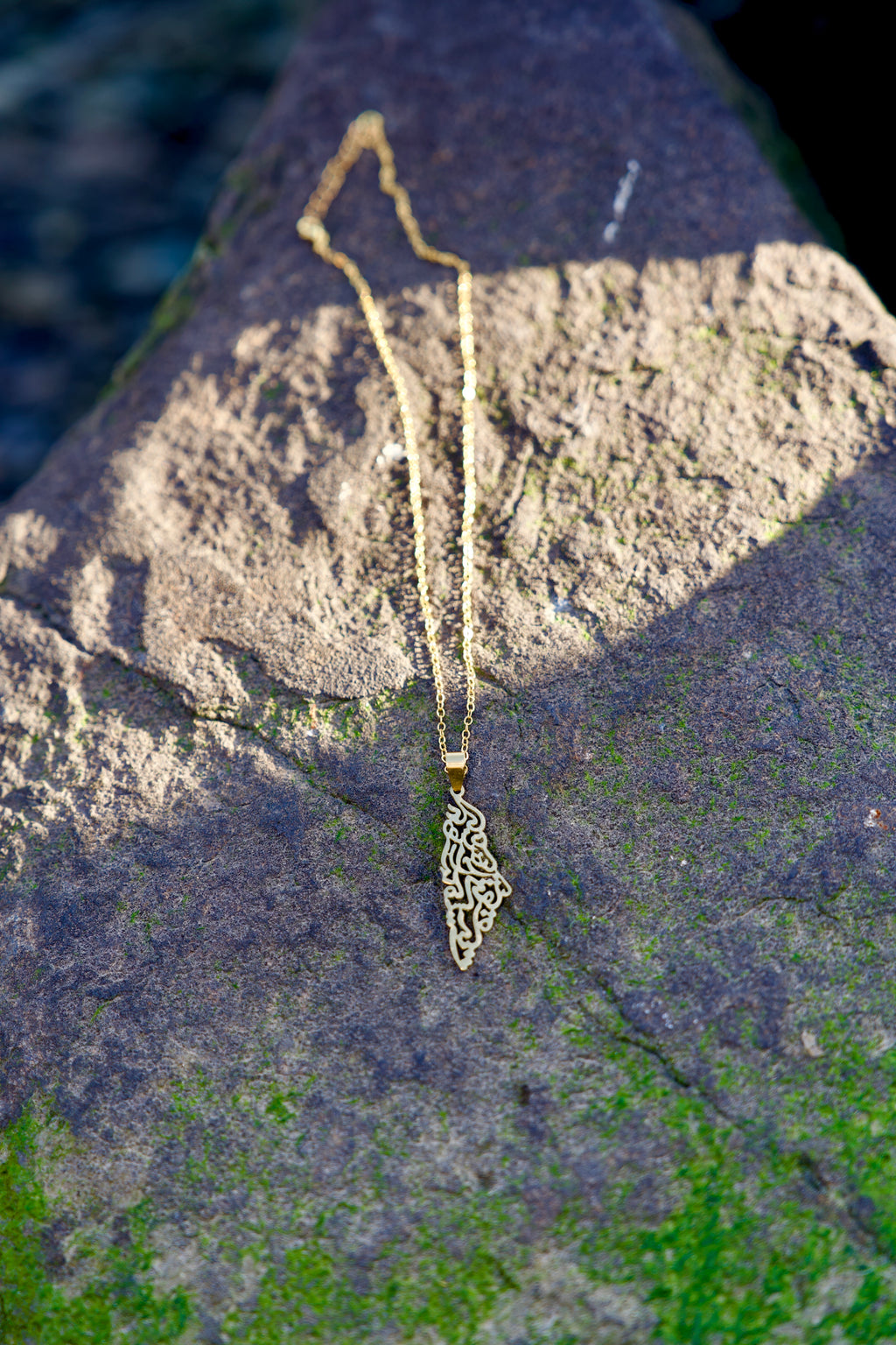 Palestine Map Pendant Necklace