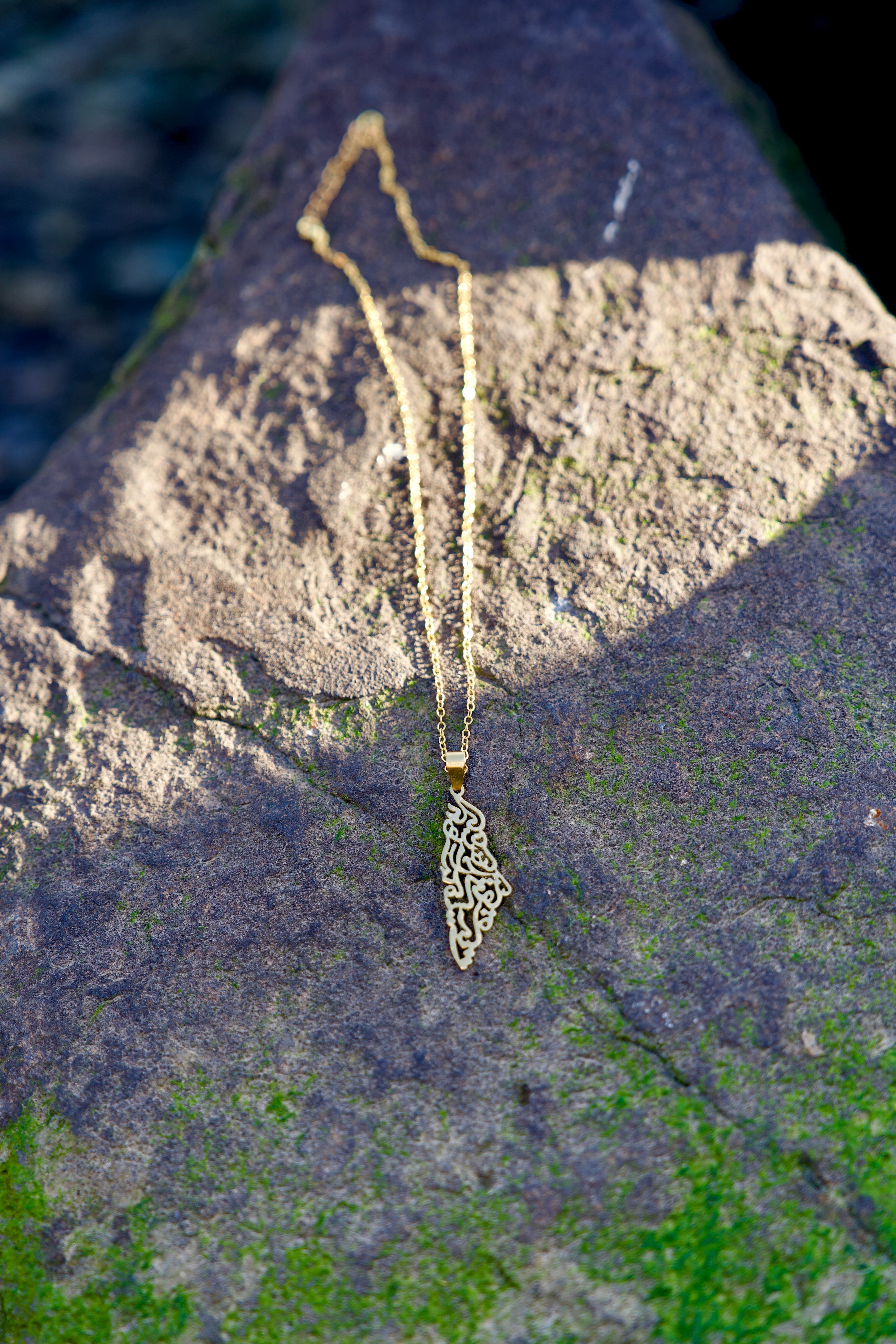 Palestine Map Pendant Necklace