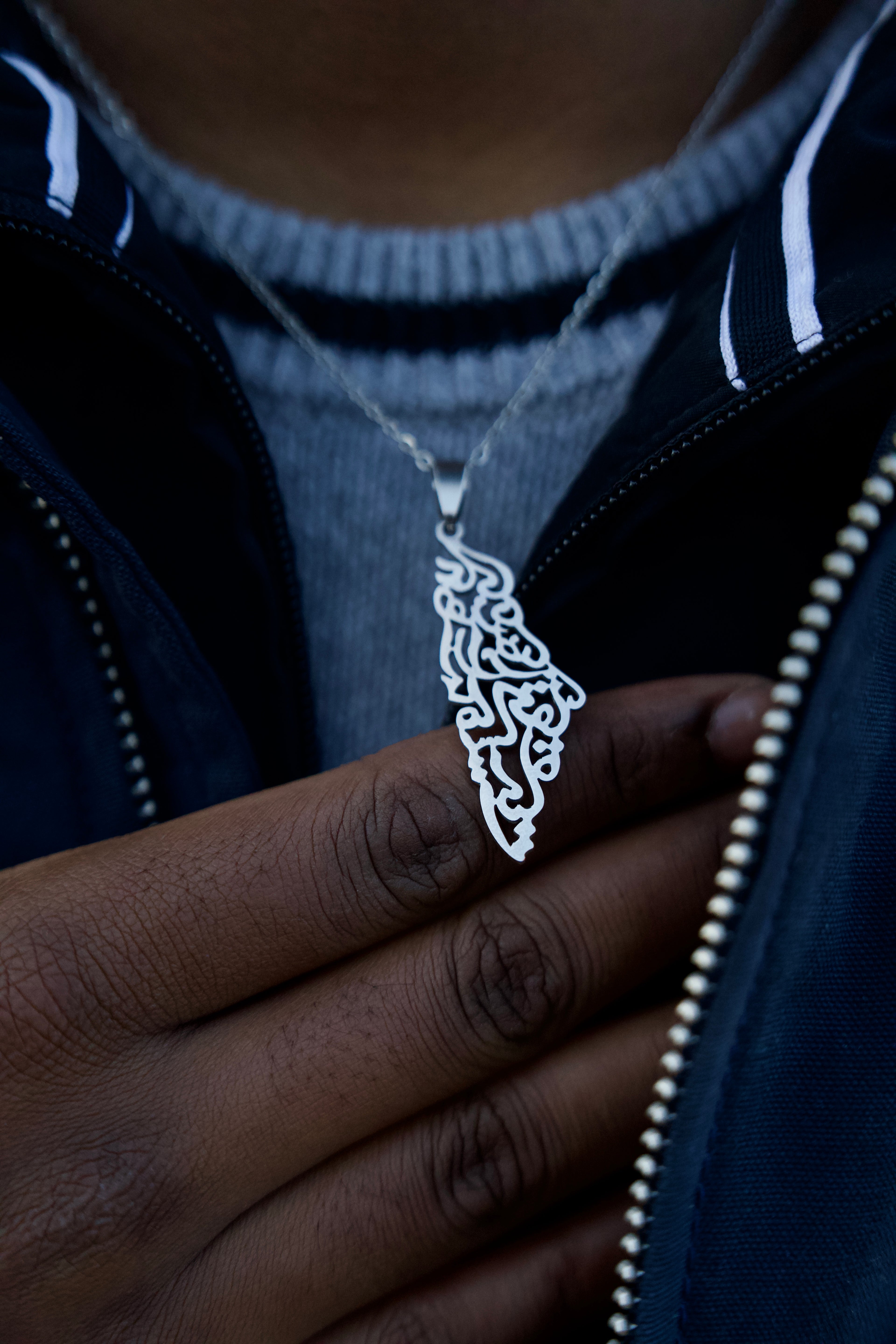 Palestine Map Pendant Necklace