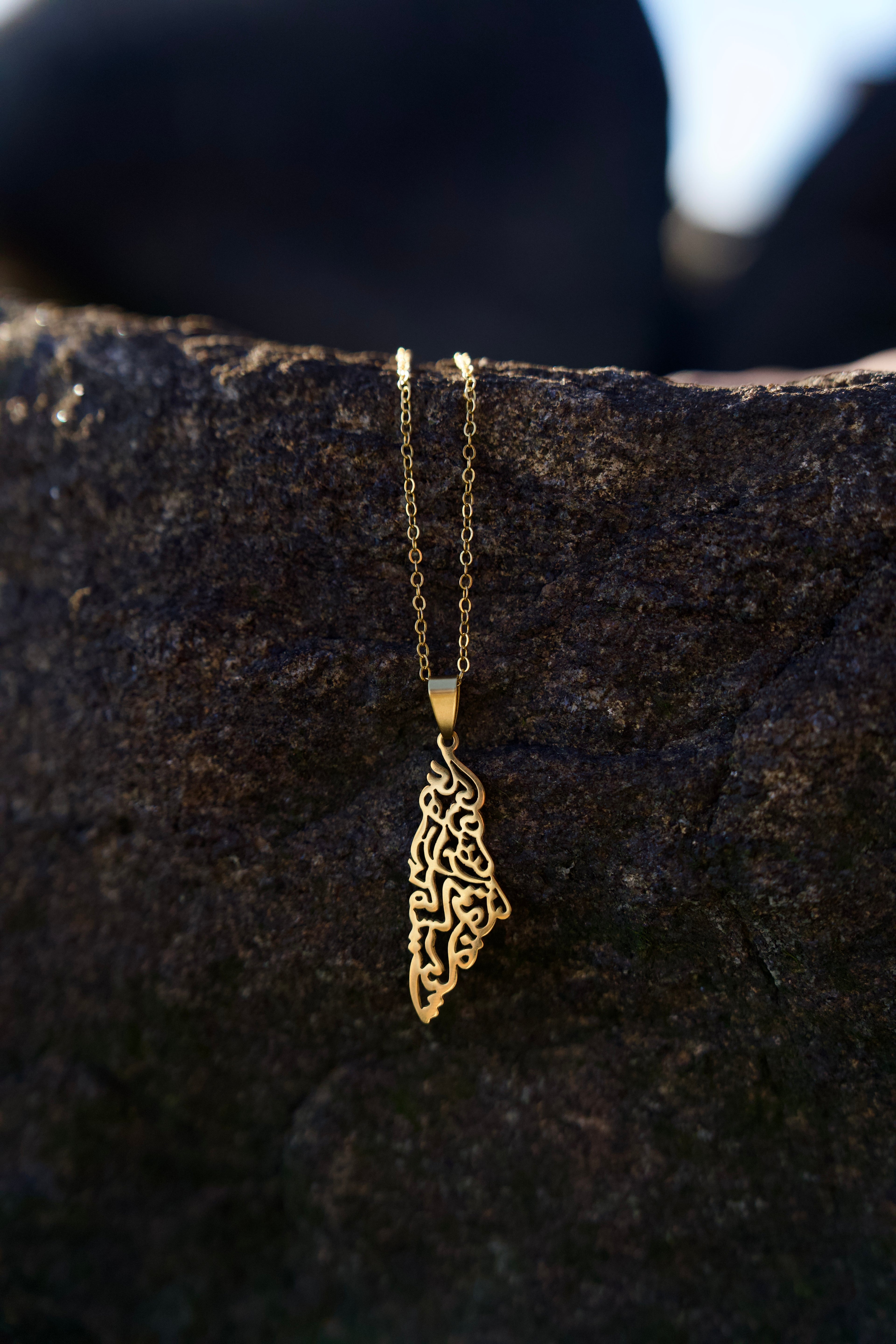 Palestine Map Pendant Necklace