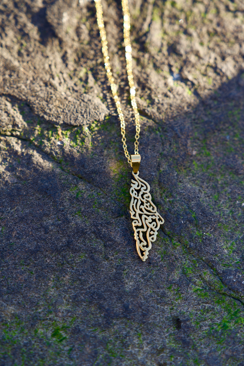 Palestine Map Pendant Necklace